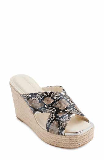 Maryn Snakeskin Embossed Platform Wedge Sandal