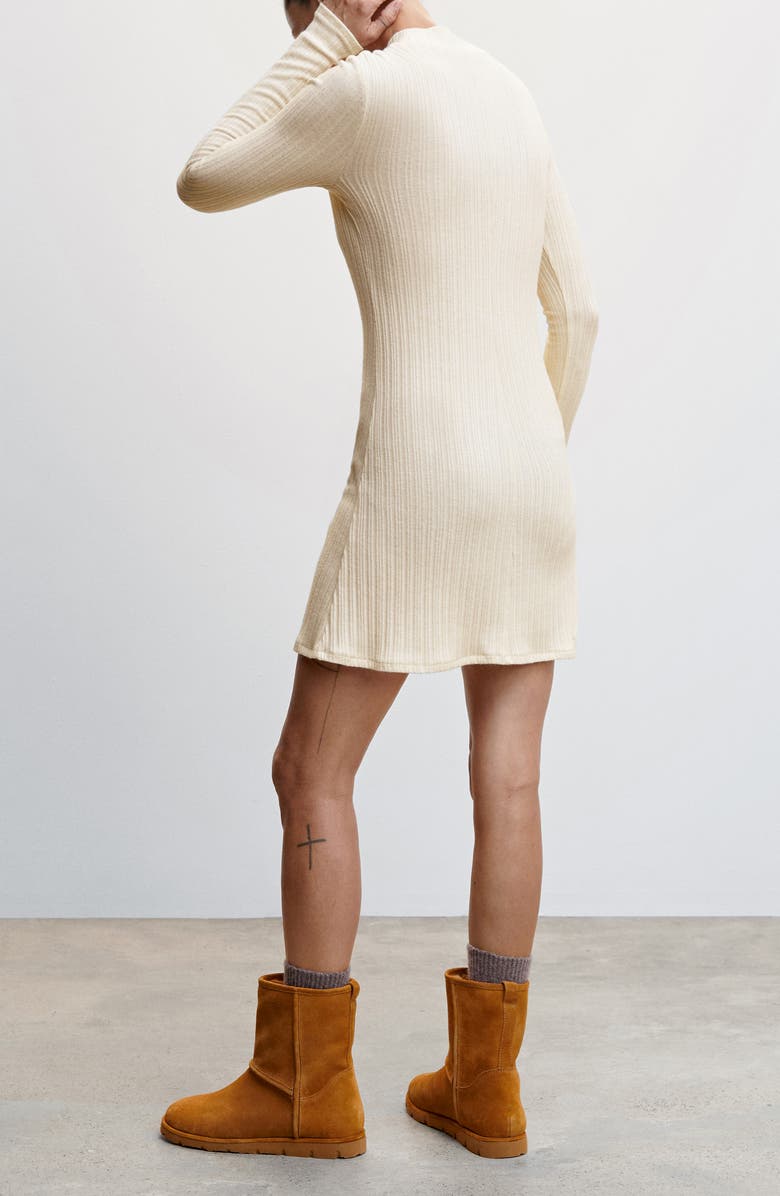 MANGO Textured Stripe Long Sleeve Knit Dress, Alternate, color, 