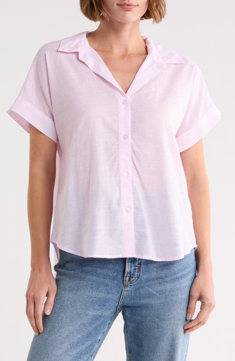 The Ruched Button-Up Shirt