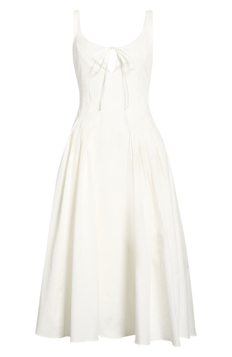 HOUSE OF CB Alira Keyhole Cotton Dress, Alternate, color, White