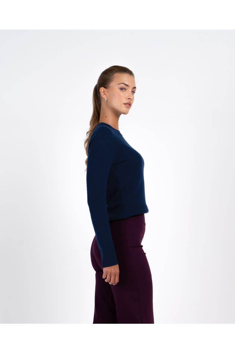 Cashmere Merino Blend Sweater, Alternate, color, Midnight Navy