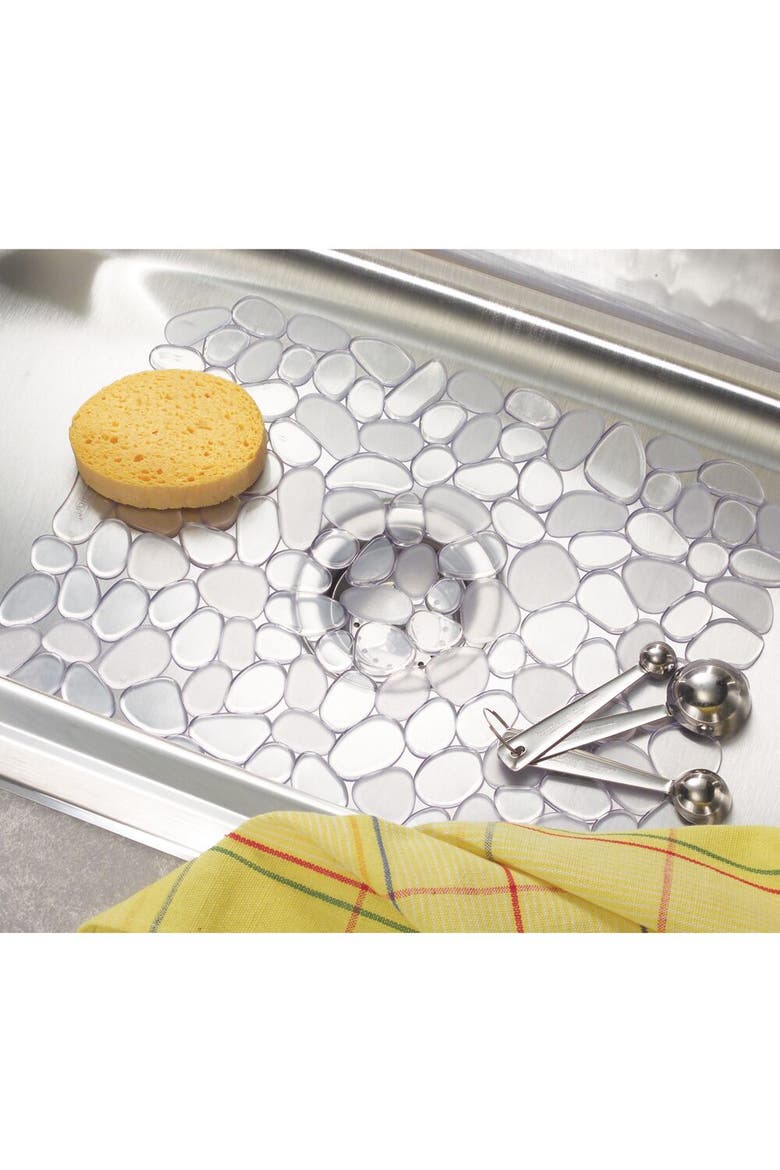 Pebblz Sink Protector - Kitchen Sink Mat for Bottom of Sink - Set of 2 - Clear, Alternate, color, Clear