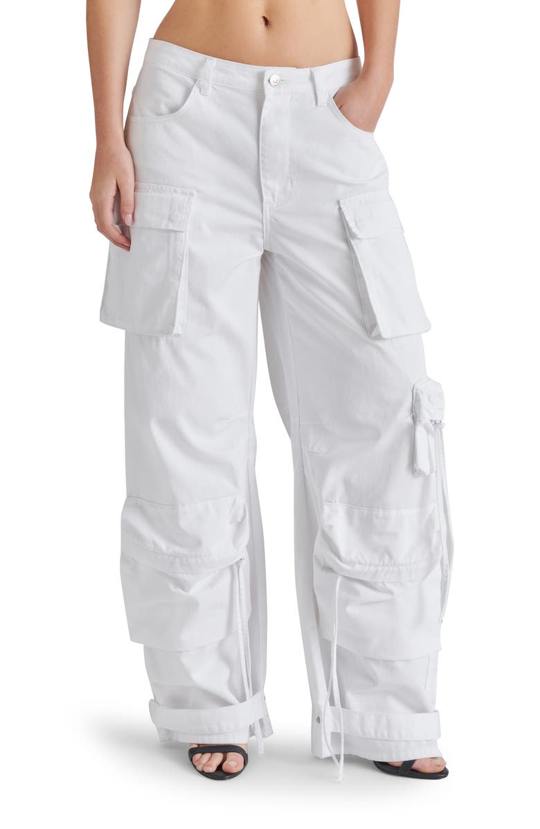 Steve Madden Duo Cargo Jeans, Main, color, White