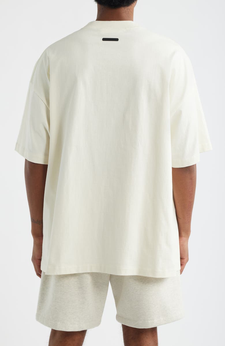 Fear of God Essentials Signature '90s Fit Short Sleeve Logo T-Shirt, Alternate, color, Ivory