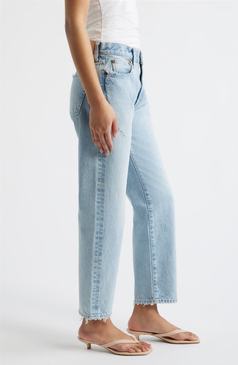 MOUSSY VINTAGE Elko Distressed Straight Leg Jeans, Alternate, color, Light Blue