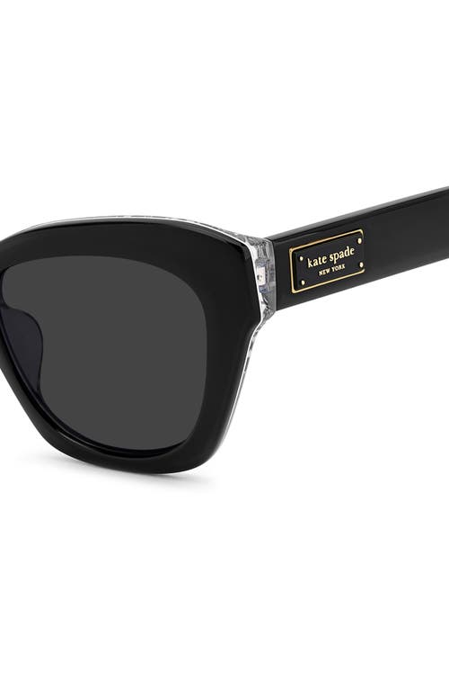 Kate Spade New York Daina 51mm Gradient Cat Eye Sunglasses In Black/grey