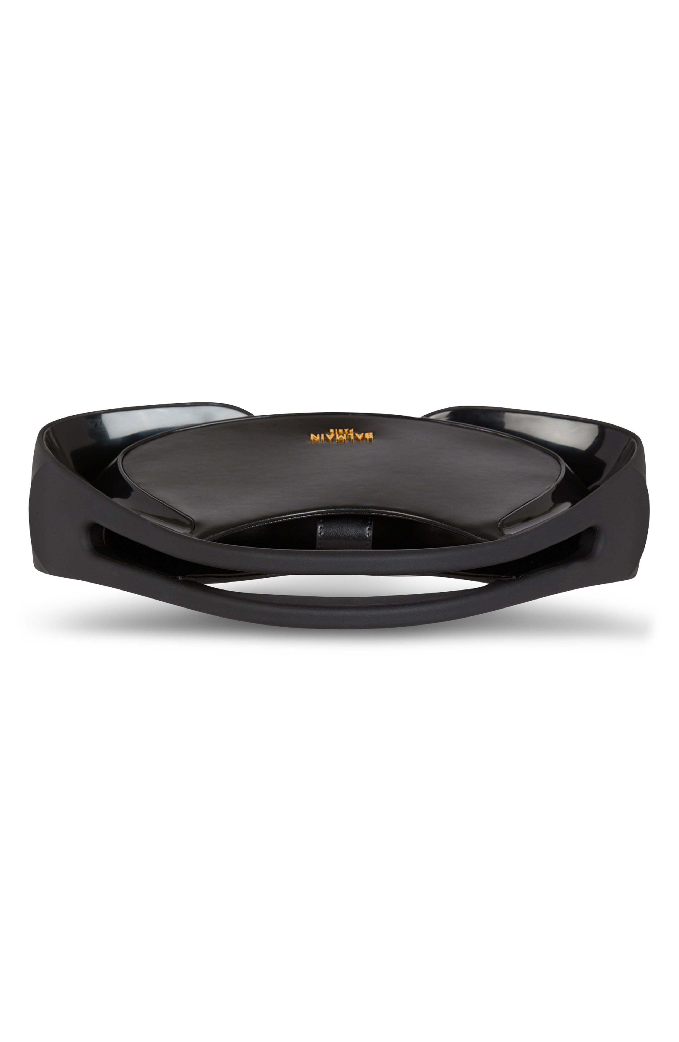 Balmain Medium Jolie Madame Faux Leather Top Handle Bag, Alternate, color, 