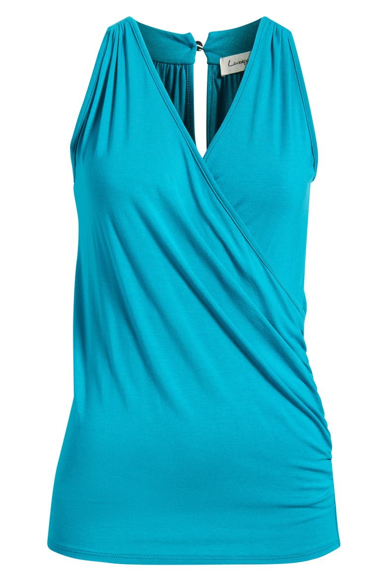 Faux Wrap Tank, Alternate, color, JADE