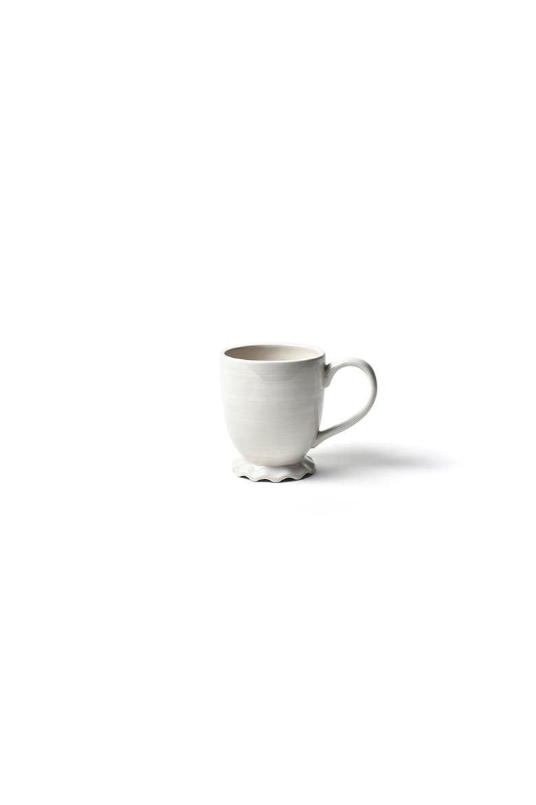 Signature White Ruffle Mug, Alternate, color, White