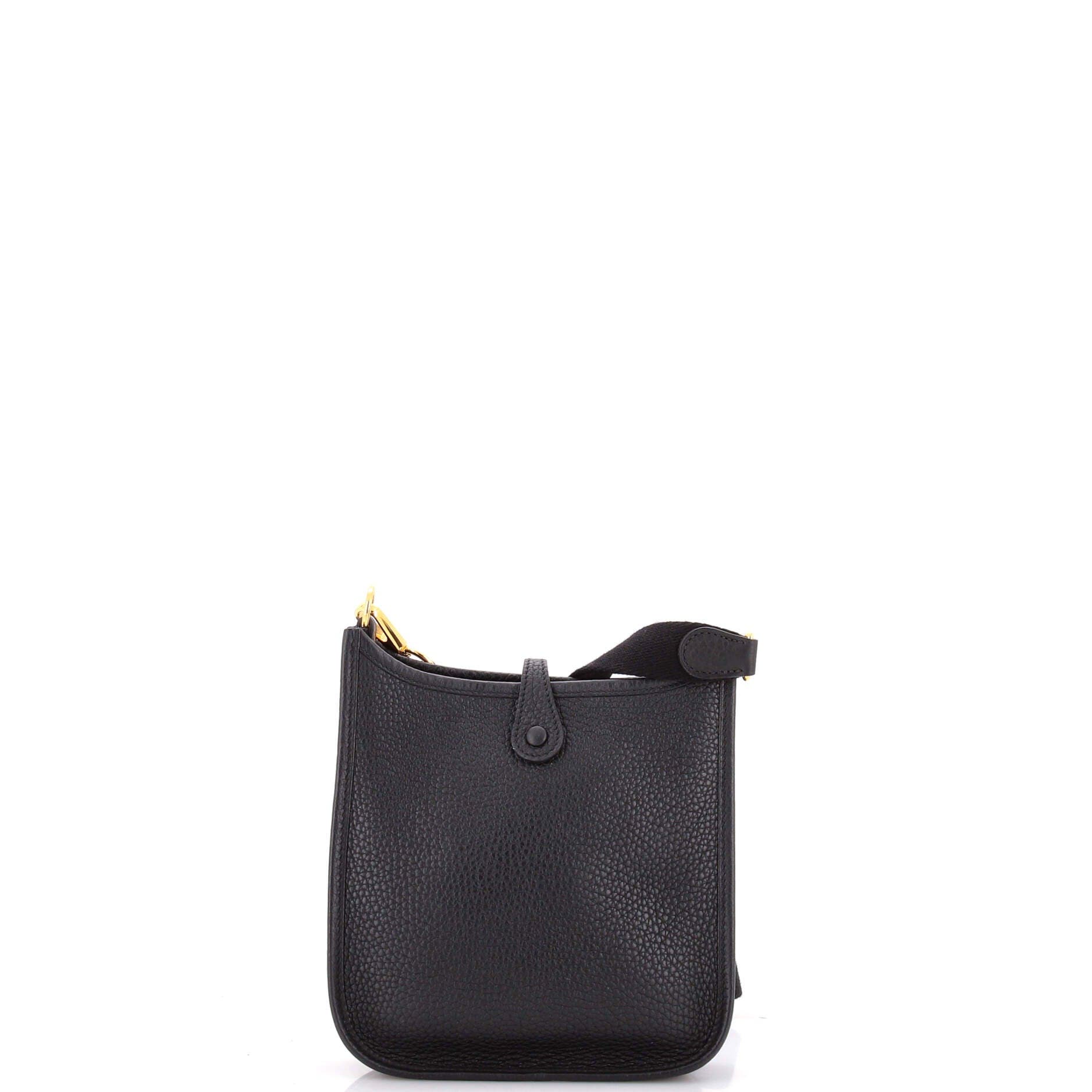 Pre-Owned Hermes Evelyne Bag Gen III Clemence TPM, Alternate, color, Noir