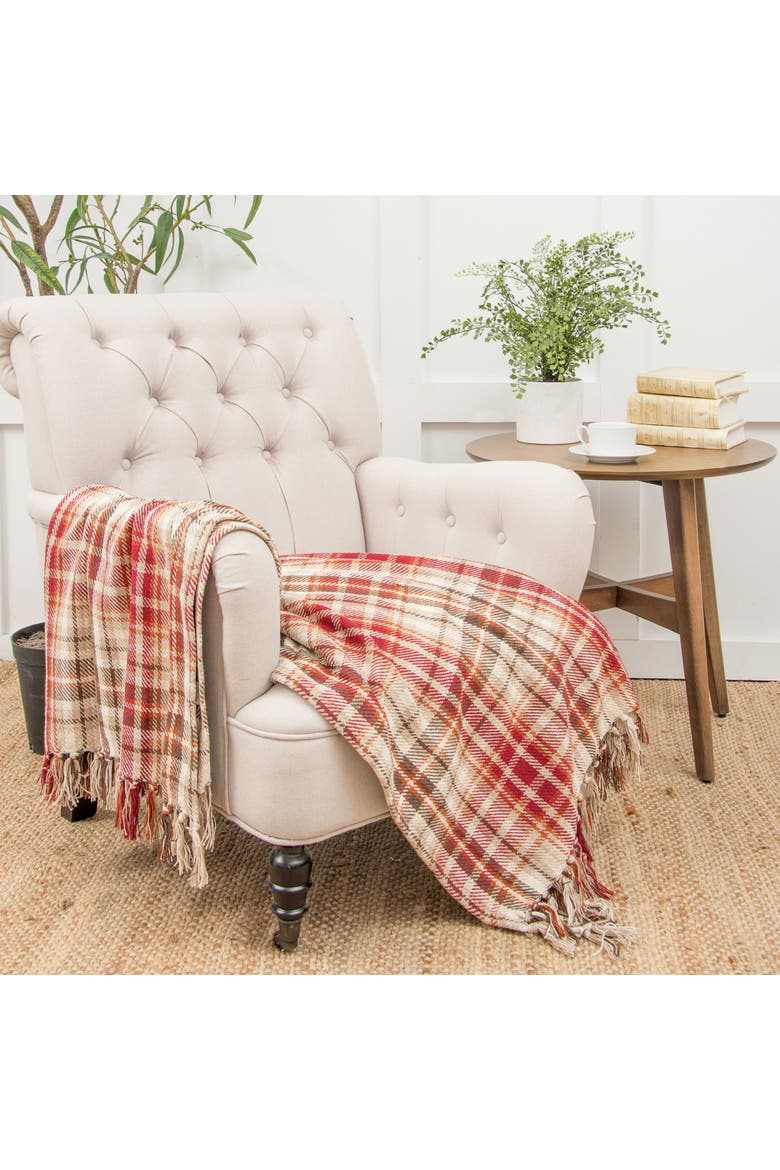 Fall Plaid Throws, Alternate, color, Brown