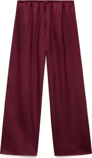 MANGO Satin Pajama Pants