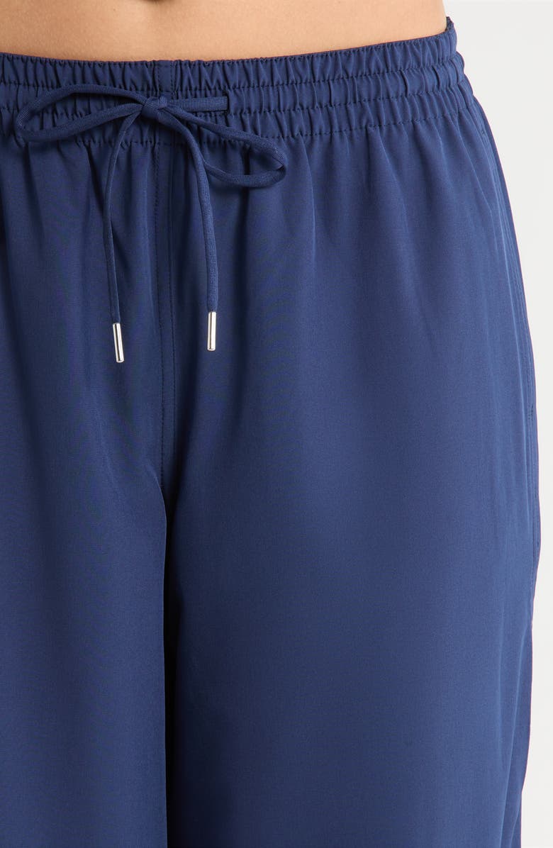 Year of Ours The Essential Drawstring Wide Leg Pants, Alternate, color, Midnight