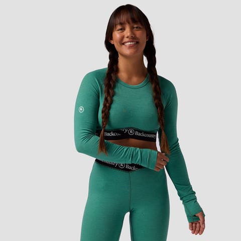 Cedars Rws Merino Lt-Wt Baselayer Crop Crew Top - Women's