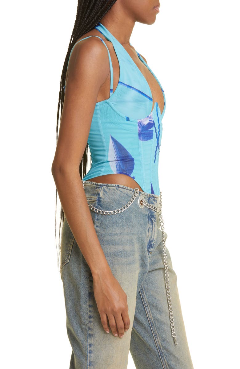 Miaou Talia Abstract Print Bustier Top, Alternate, color,