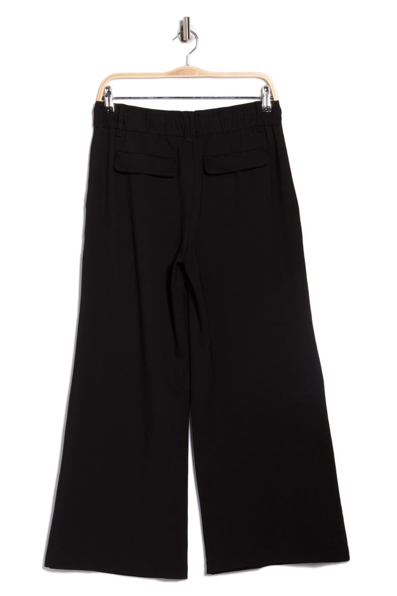 AB Leisure Wide Leg Drawstring Pants, Alternate, color, BLACK