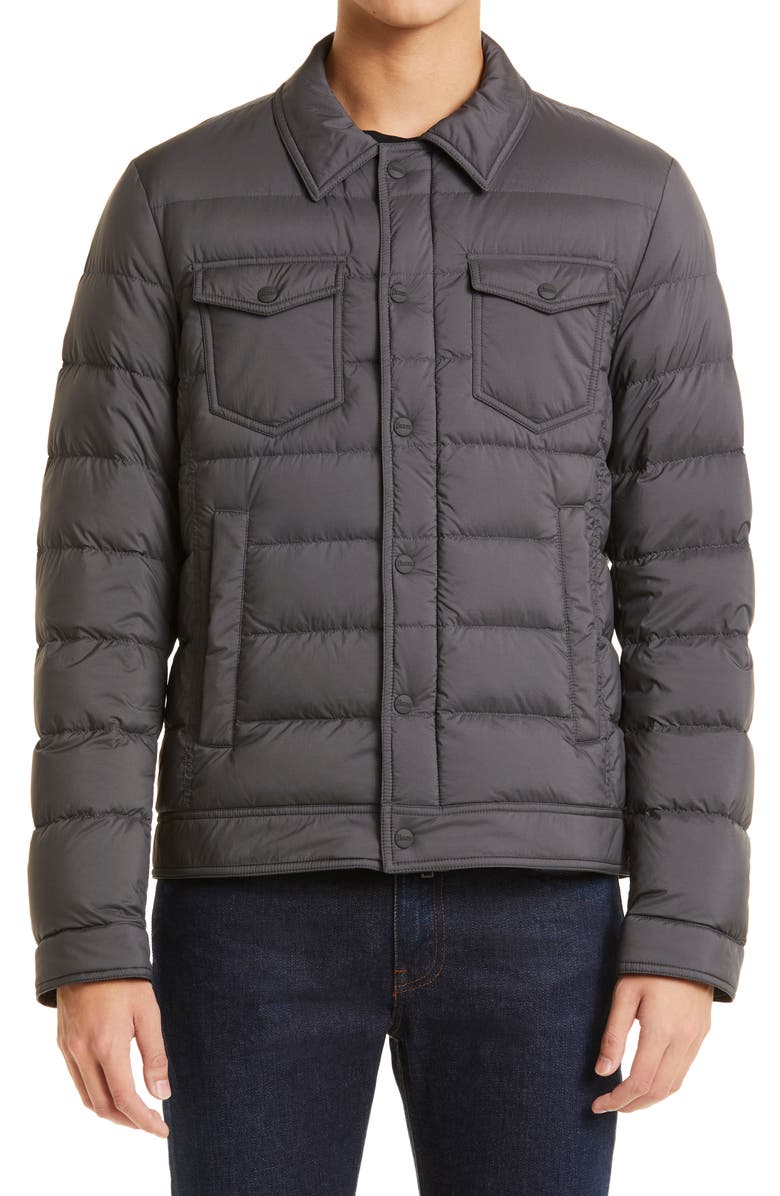 Herno Men's Legend La Denim Quilted Down Jacket, Main, color, 