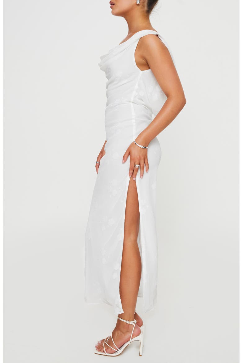 Contessa Cowl Neck Maxi Dress, Alternate, color, WHITE
