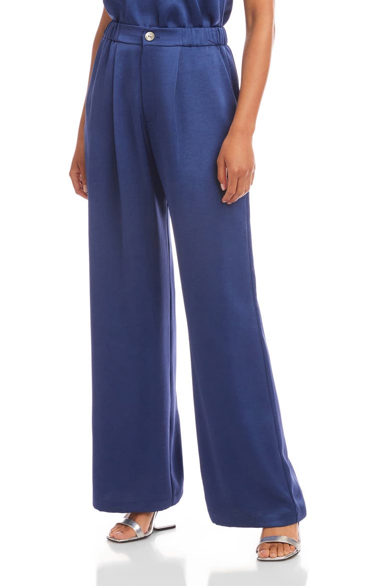 Sofi Satin Wide Leg Pants, Alternate, color, DEEP BLUE