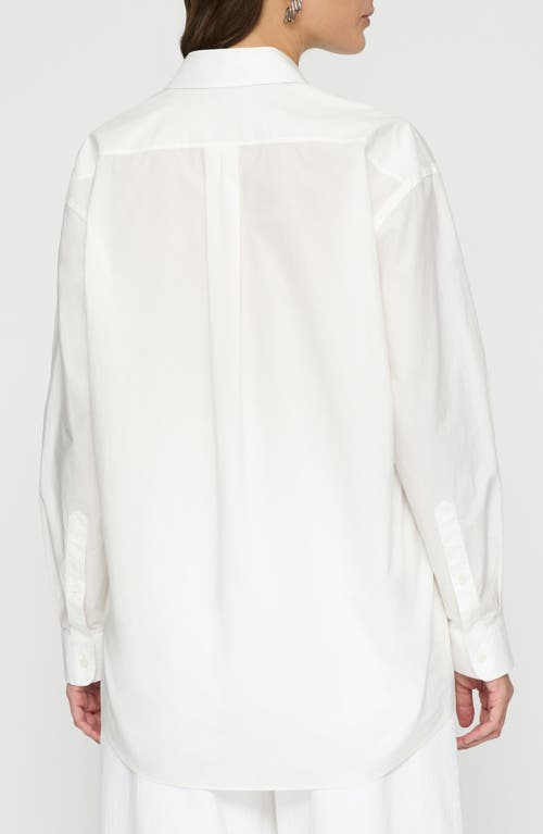 Lafayette 148 New York Oversize Boyfriend Button-up Shirt In White Multi