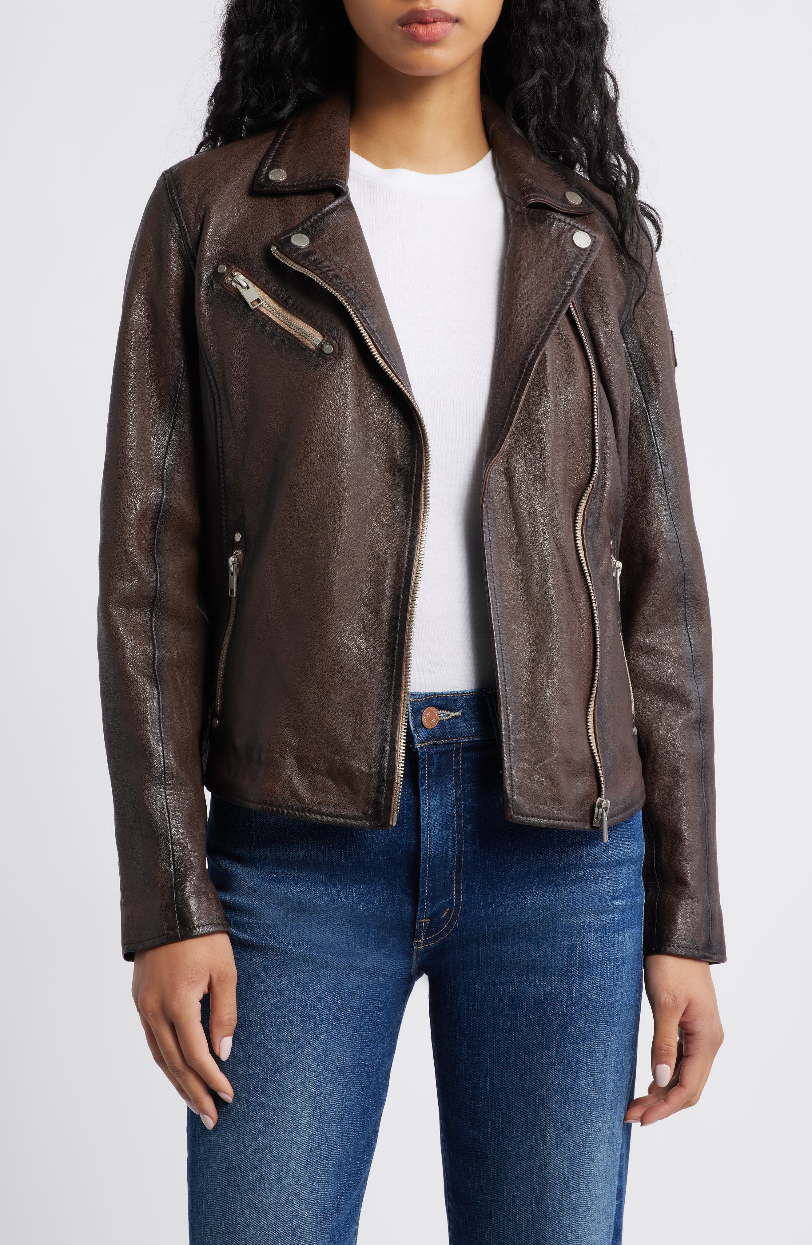 Sofia Lambskin Moto Jacket - image 3