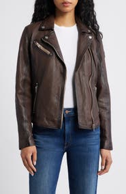 MAURITIUS Sofia Lambskin Moto Jacket