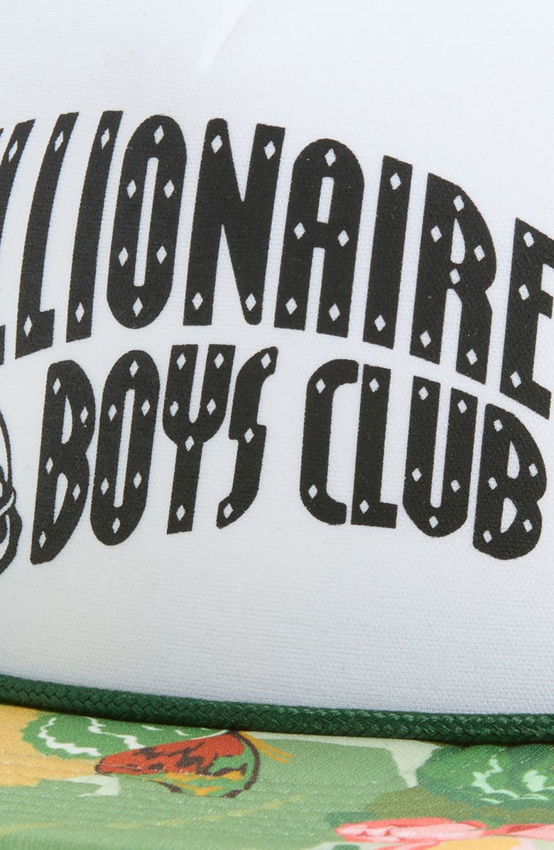 Billionaire Boys Club Curve Logo Trucker Hat, Alternate, color, Pale Marigold