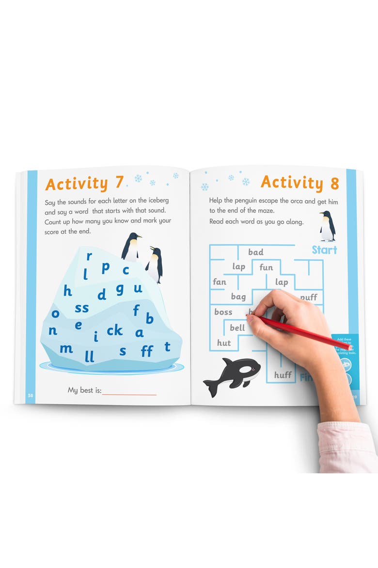 Phase 2 Letter Sounds Educational Learning Workbook, Alternate, color, Multicolored