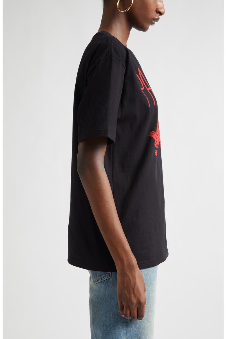 Panther Graphic T-Shirt, Alternate, color, BLACK/ RED