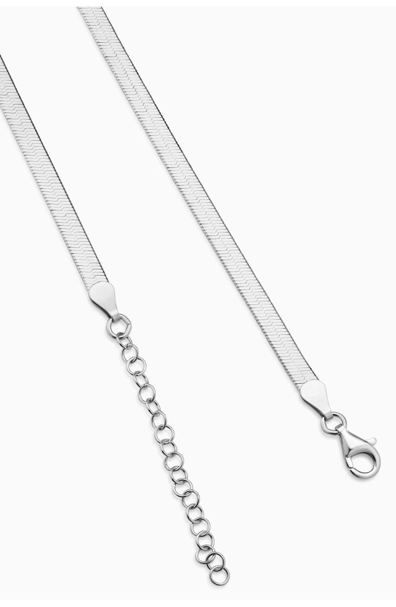 Oradina Mirage Herringbone Choker in Sterling Silver, Alternate, color, Silver