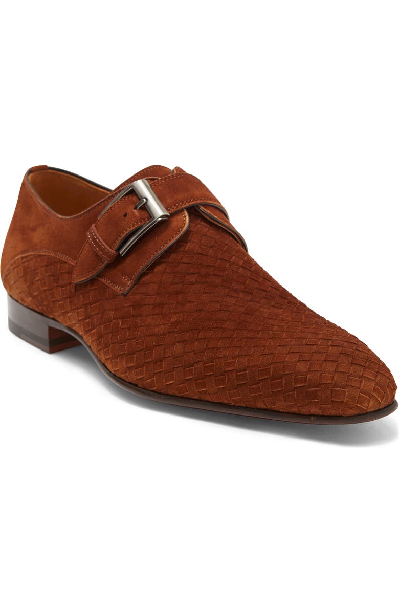 Magnanni 22031 Monk Strap Leather Dress Shoe, Main, color,