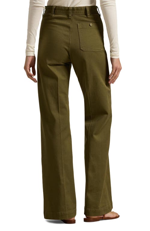 Polo Ralph Lauren High Waist Wide Leg Pants In Green