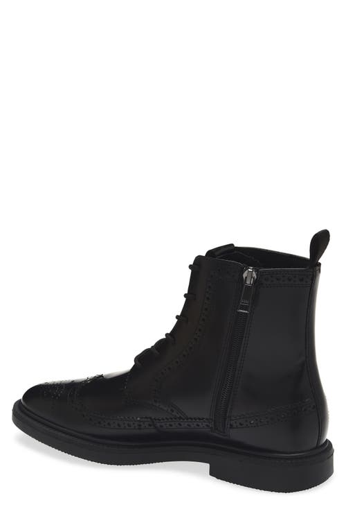 Hugo Boss Boss Larry Halb Brogue Boot In Animal Print
