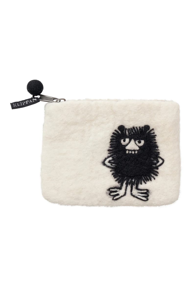Handmade Moomin Stinky Wool Purse, Main, color, WHITE
