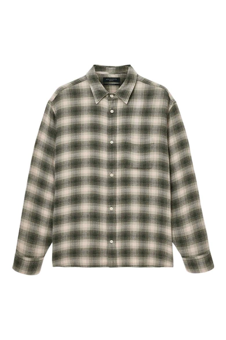 Lumley Plaid Button-Up Shirt, Alternate, color, PALE OLIVE GREEN
