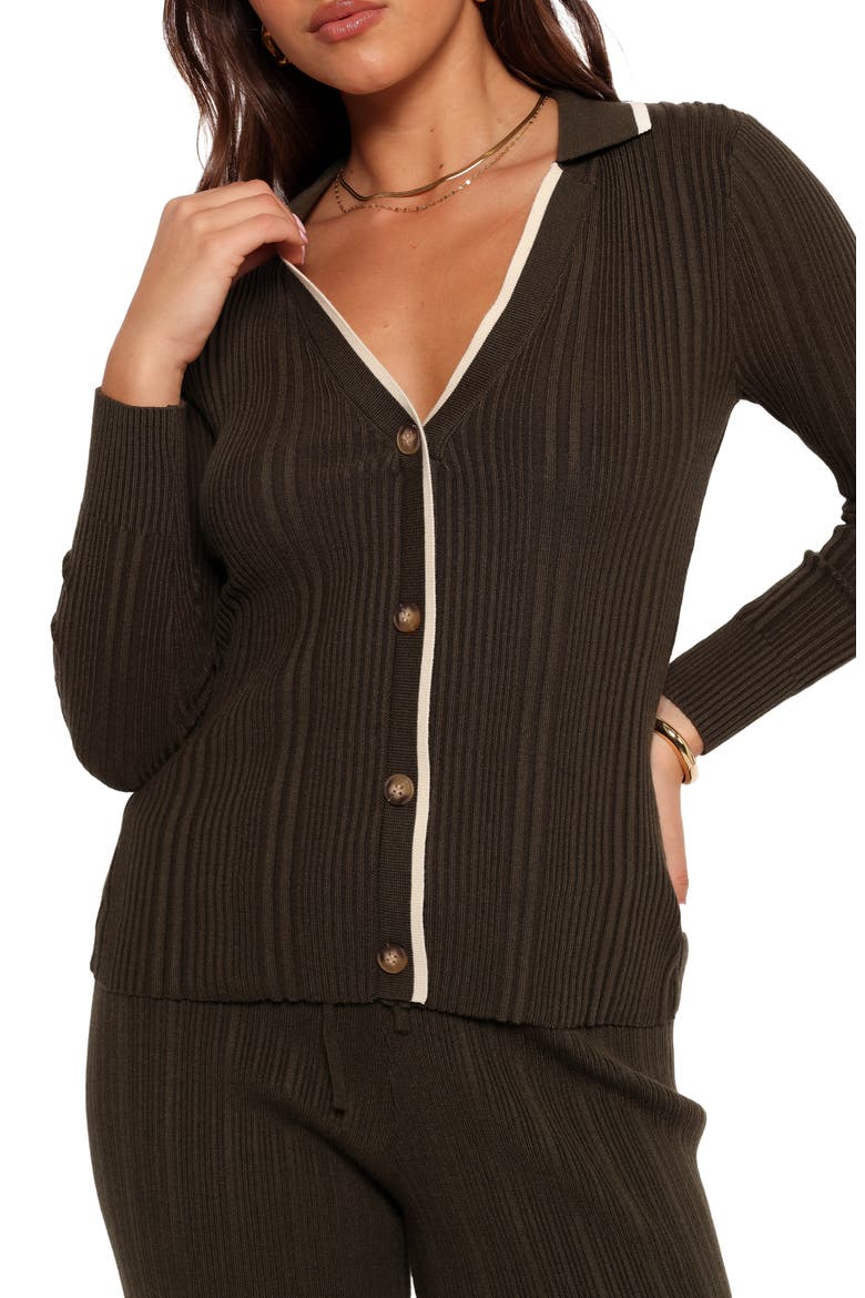 Alondra Rib Cardigan, Alternate, color, OLIVE