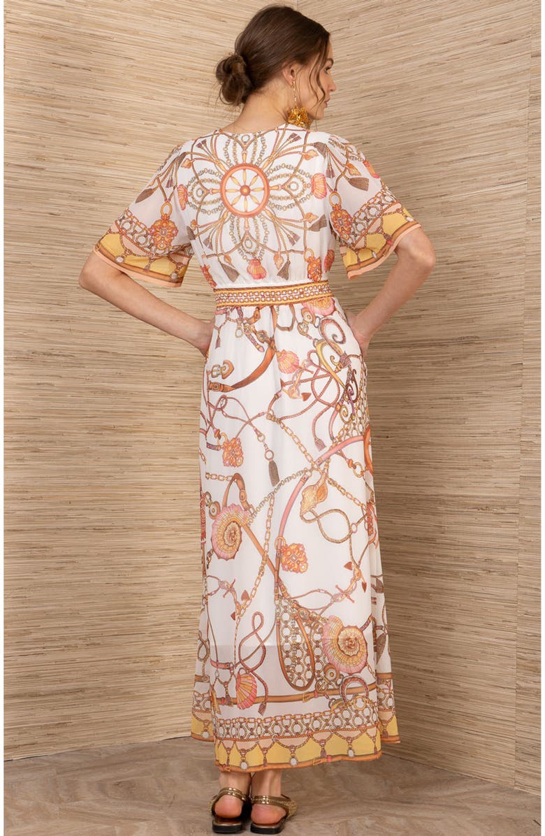 Hale Bob Neve Chiffon Dress, Alternate, color, Gold