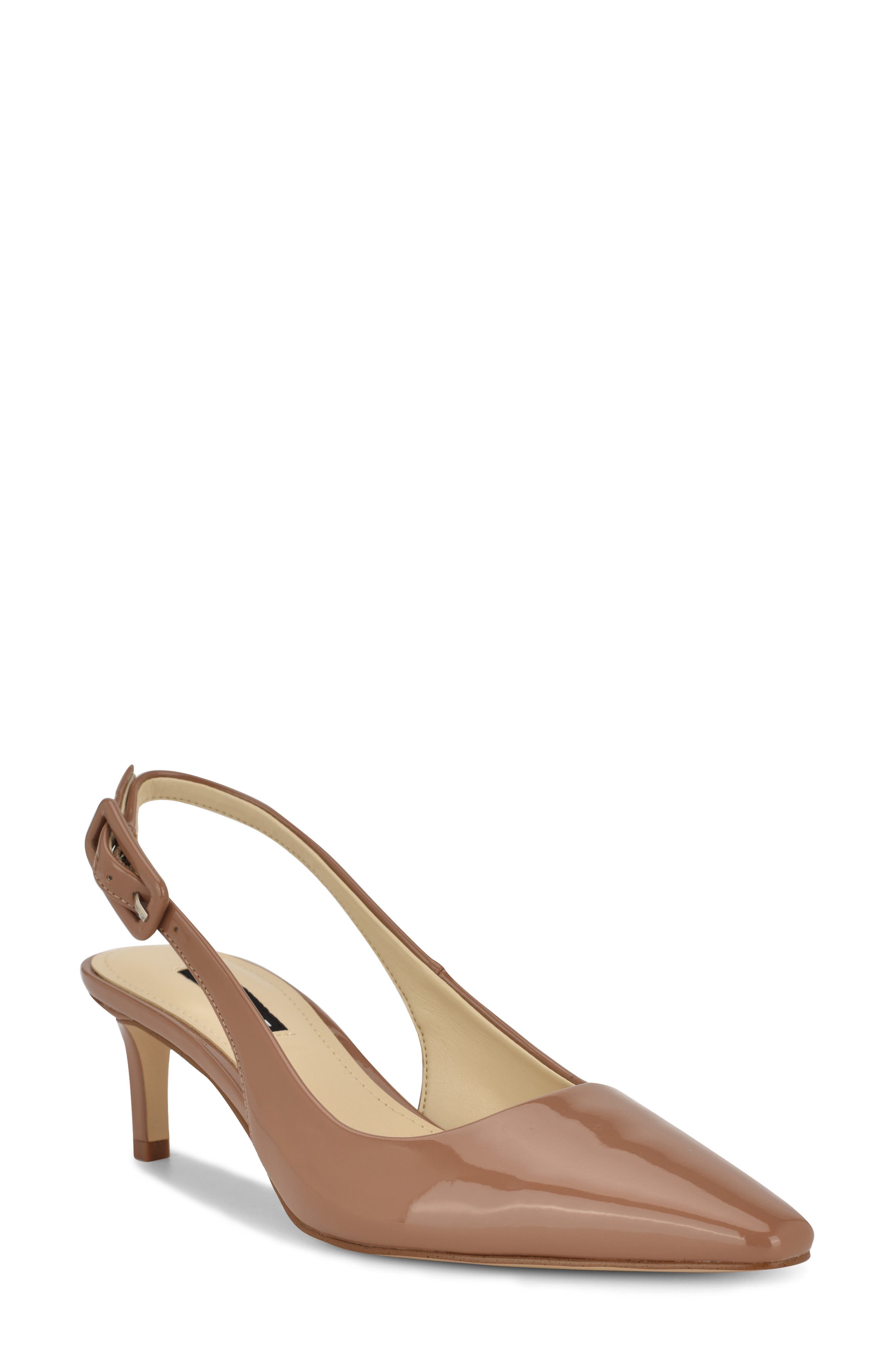 Yurri Pointed Toe Slingback Pump, Main, color, MEDIUM NATURAL