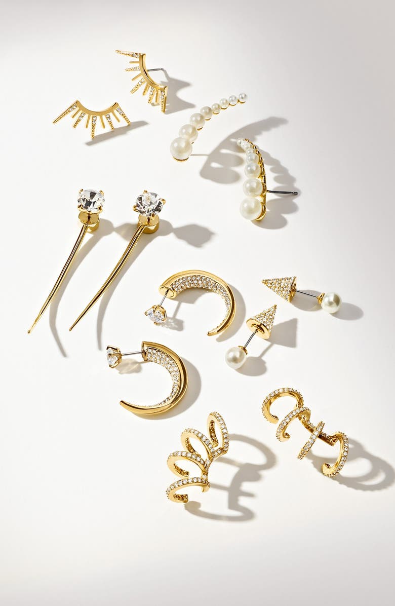 Nadri 'Starry Night' Crystal Ear Crawlers, Alternate, color, 