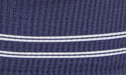 Bdg Urban Outfitters Going For Gold Stripe Crop Top In Navy Stripe