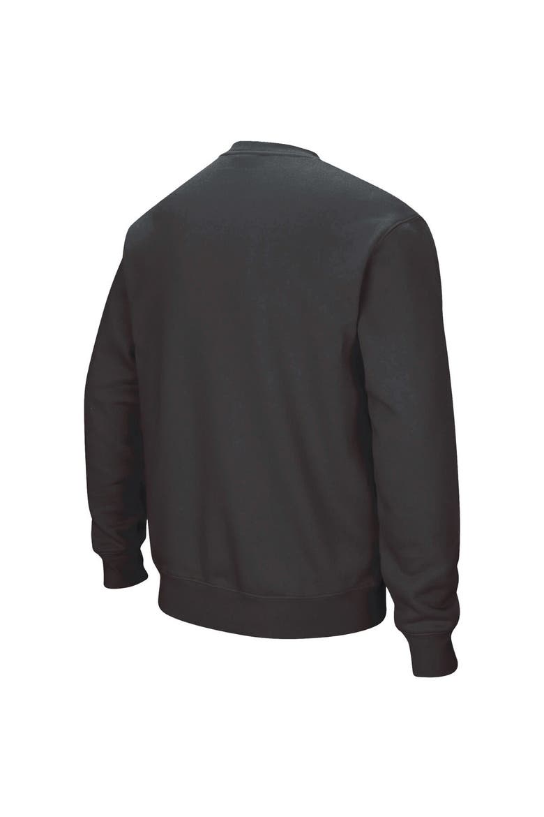 Men's Colosseum Charcoal Clemson Tigers Arch & Logo Crew Neck Sweatshirt, Alternate, color, Charcoal