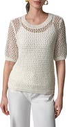Donna Karan New York Open Knit Crewneck Sweater