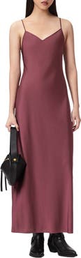 AllSaints Bryony V-Neck Maxi Slipdress