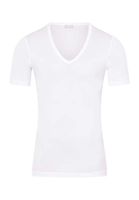 Cotton Pure Fitted Cotton V-Neck T-Shirt