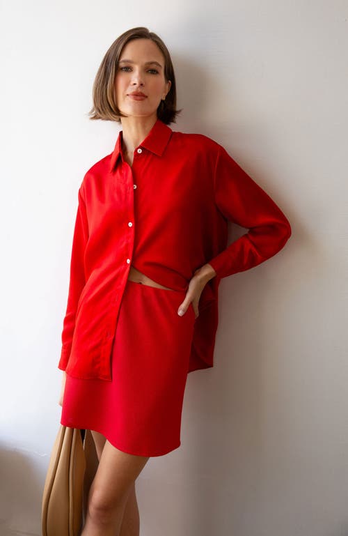 Whimsy + Row Denise Top In Red