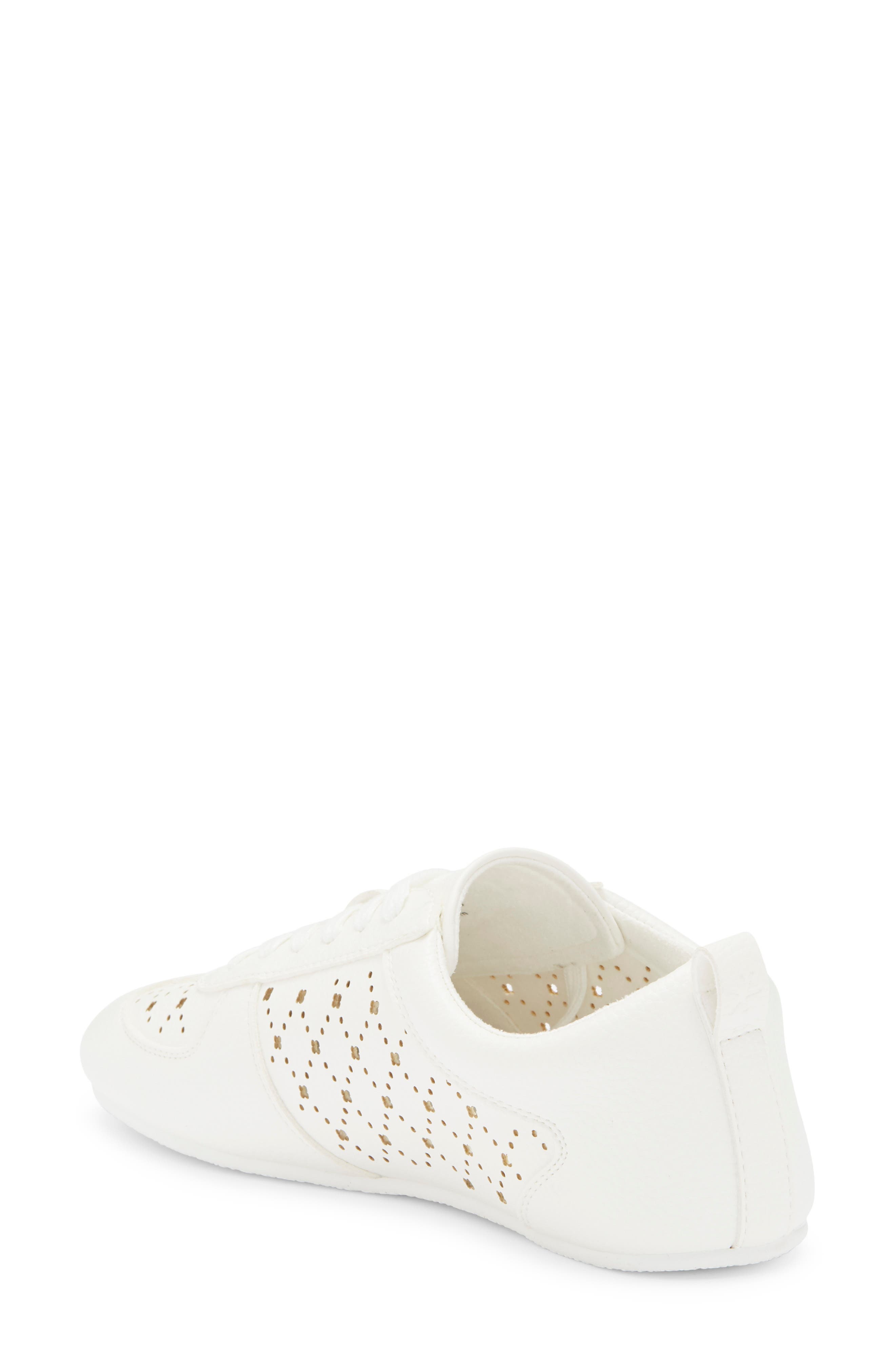 Splendid Julian Laser-Cut Sneaker, Alternate, color, White Sand