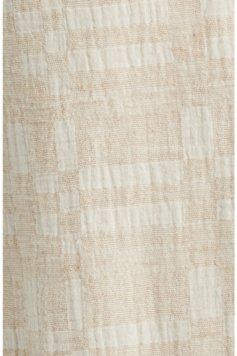 Jacquard Cotton Blend Camp Shirt, Alternate, color, BEIGE PEARLED