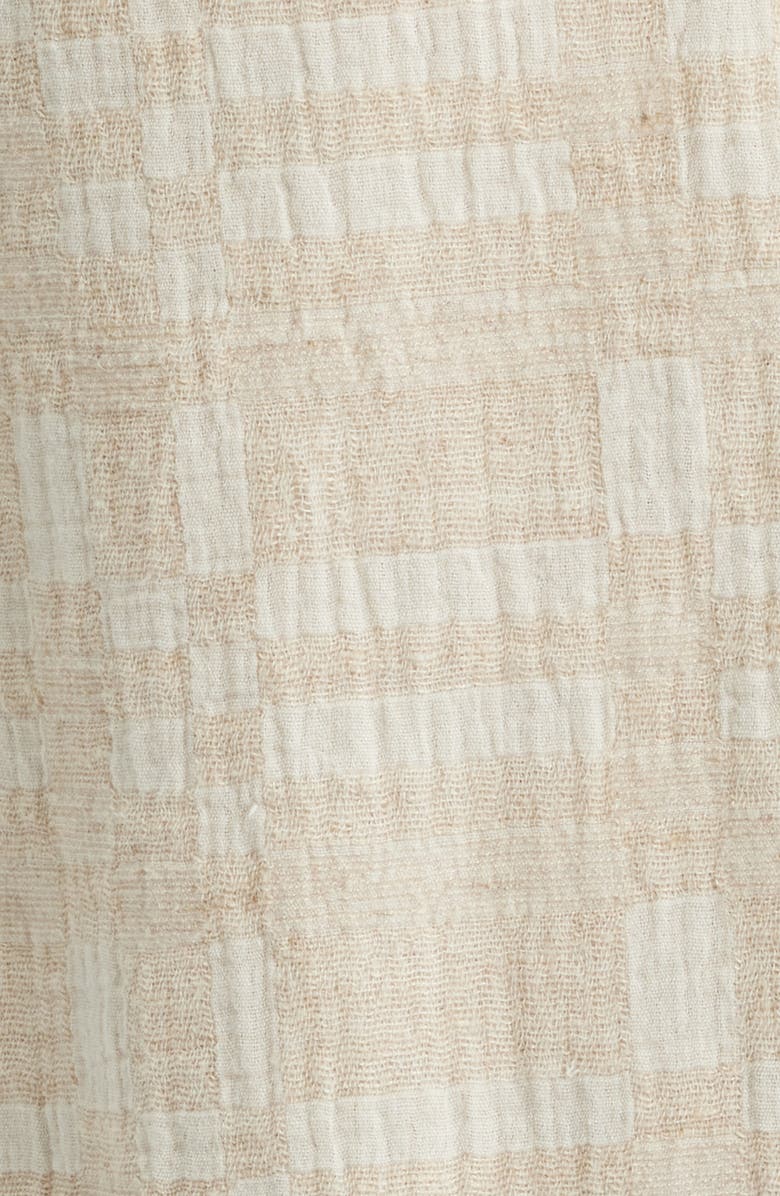 Treasure & Bond Jacquard Cotton Blend Camp Shirt, Alternate, color, Beige Pearled