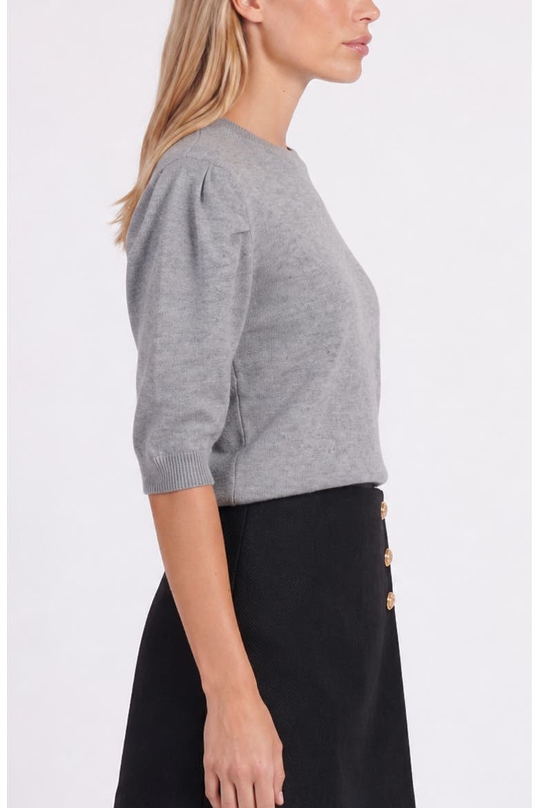 Stella Ruched Sleeve Sweater, Alternate, color, Grey