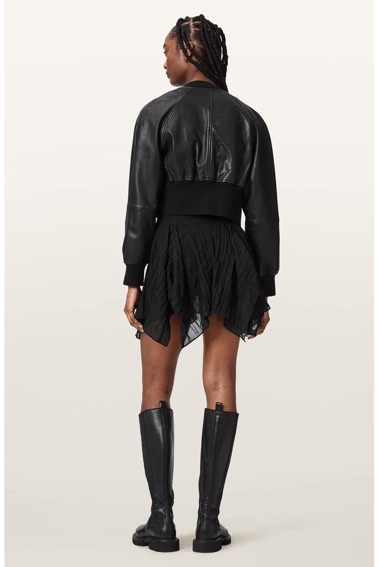 Asal Asymmetric Miniskirt, Alternate, color, BLACK